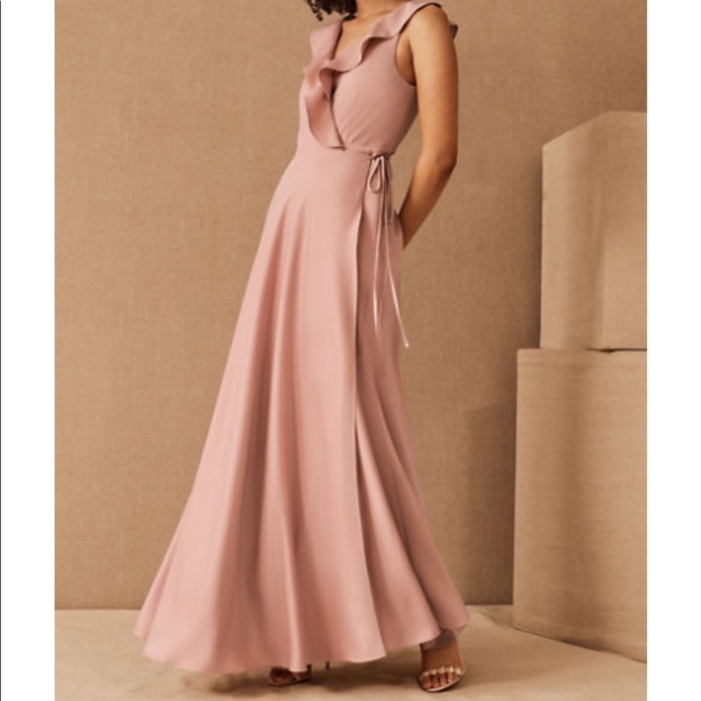 BHLDN Tansy Satin Charmeuse Maxi Dress